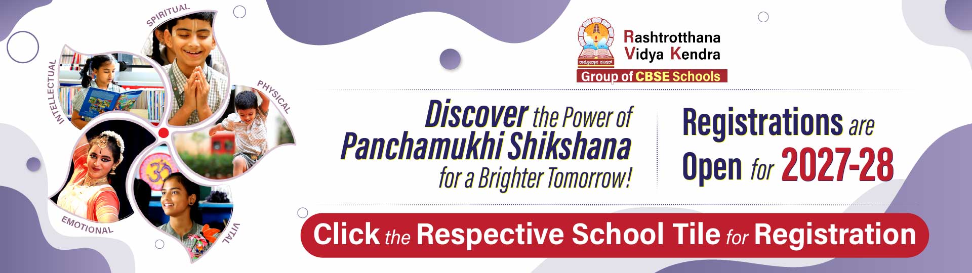 RVK School Registration Banner